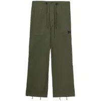 needles pantalon en coton à coupe droite - vert