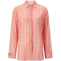 jimmy choo chemise en coton à imprimé géométrique - orange