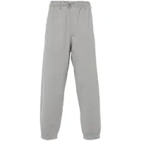 y-3 pantalon de jogging à fermeture duffle-coat - gris
