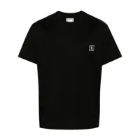 wooyoungmi t-shirt en coton à patch logo - noir