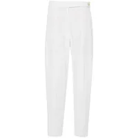 brunello cucinelli pantalon de costume à fines rayures - blanc