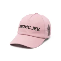 moncler grenoble chapeau en coton à logo appliqué - rose