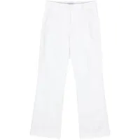calvin klein pantalon droit en serge - blanc