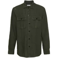 boglioli chemise en lin à poches à rabat - vert