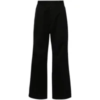 mm6 maison margiela pantalon chino à coupe ample - noir