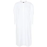 simone rocha robe-chemise à perles artificielles - blanc