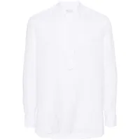 tagliatore chemise en lin à broderies - blanc