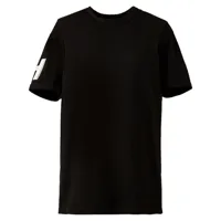 hogan t-shirt en coton à logo pailleté - noir