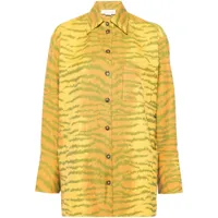 victoria beckham chemise à motif tigré - jaune