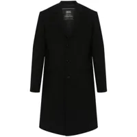 diesel manteau j-deller à simple boutonnage - noir