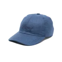 brioni casquette à logo brodé - bleu