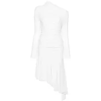 philosophy di lorenzo serafini robe mi-longue asymétrique à une épaule - blanc