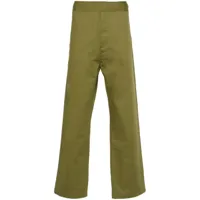 moncler pantalon fuselé à coupe courte - vert