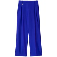 burberry pantalon de costume en laine - bleu