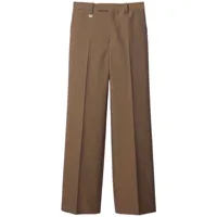 burberry pantalon droit à rayures - marron