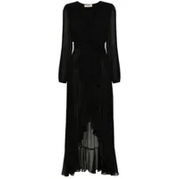twinset robe longue à ourlet asymétrique - noir