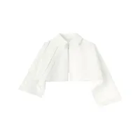 jil sander cape brodée à design asymétrique - blanc
