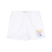 joshua sanders graphic-print lace shorts - blanc