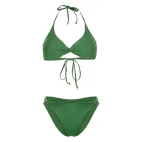 fisico bikini à détail torsadé - vert