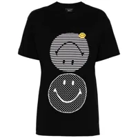 joshua sanders t-shirt double smile en coton - noir
