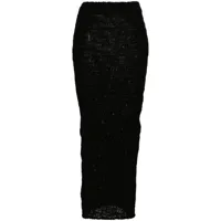 alexandre vauthier jupe longue à poche - noir