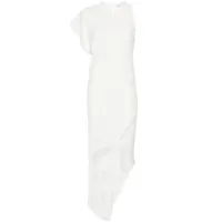 iro robe mi-longue à coupe asymétrique - blanc