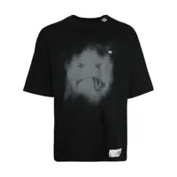 maison mihara yasuhiro t-shirt smily visage 2 à imprimé graphique - noir