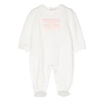 elisabetta franchi la mia bambina pyjama à logo brodé - blanc