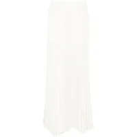 styland jupe plissée à taille haute - blanc