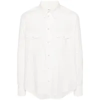 bally chemise en coton à manches longues - blanc
