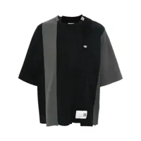 maison mihara yasuhiro t-shirt vertical switching en coton - noir