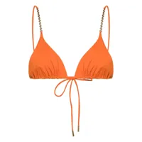 saint laurent haut de bikini à bonnets triangles - orange