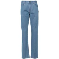 canali jean slim à taille mi-haute - bleu