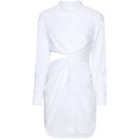 blugirl robe-chemise à détail noué - blanc
