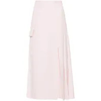 p.a.r.o.s.h. jupe plissée à design portefeuille - rose