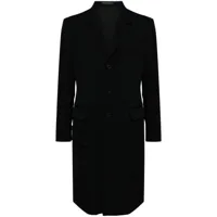 yohji yamamoto manteau à simple boutonnage - noir
