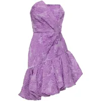 marchesa notte robe courte à design asymétrique - violet