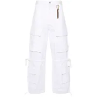 darkpark pantalon cargo à coupe droite - blanc