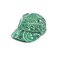 etro kids casquette à motif cachemire - vert