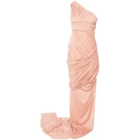 rick owens robe longue asymétrique lido à design drapé - rose