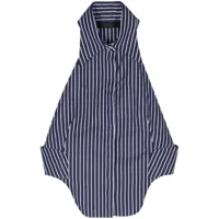 ssheena chemise crop à design sans manches - bleu
