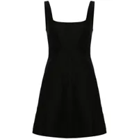 stella mccartney square-neck corset-style minidress - noir