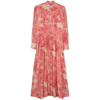 kiton robe en soie à imprimé abstrait - rose