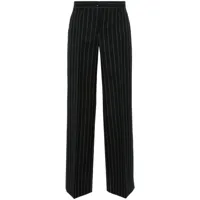 dolce & gabbana pantalon droit à fines rayures - noir
