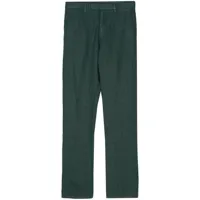 boglioli pantalon fuselé en chambray - vert