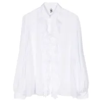 noir kei ninomiya chemise à volants - blanc