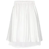 noir kei ninomiya chemise en satin à design superposé - blanc