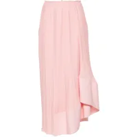 lanvin jupe plissée à design asymétrique - rose