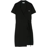 lacoste robe courte à design portefeuille - noir