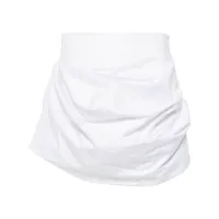 magda butrym minijupe en coton à design drapé - blanc